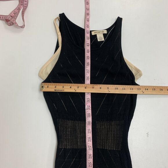 Arden B Crochet Bodycon Midi Dress M Medium Keyhole Attached Slip Perforated - Picture 8 of 11